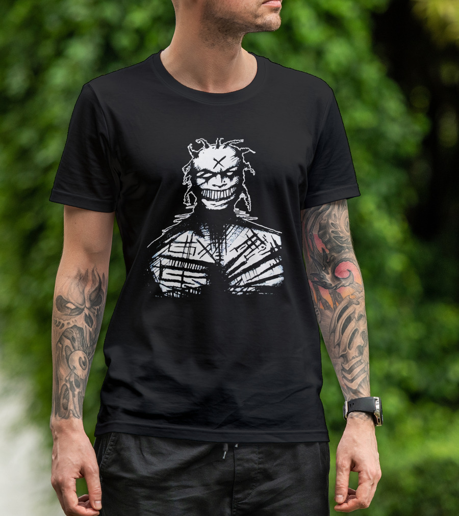 1995 White Zombie Grinning Character With Cross Mark T-Shirt