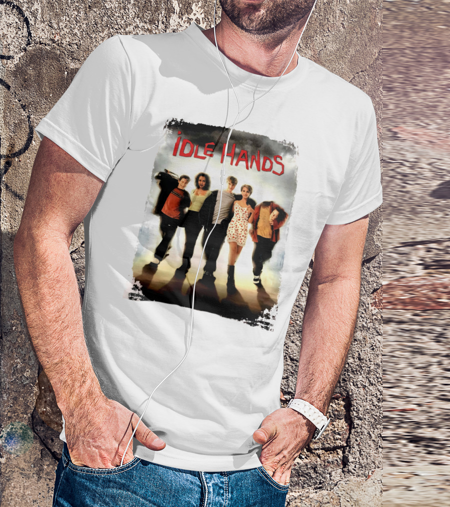 Idle Hands Seth Green Devon Sawa 1990s Halloween Horror Movie Cover T-Shirt