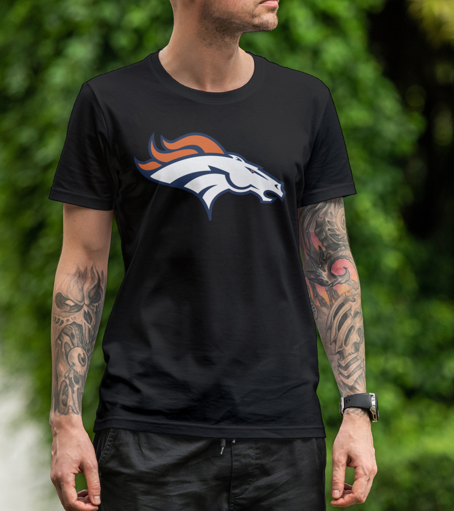 Denver Broncos Football Team Logo Design For Fans T-Shirt