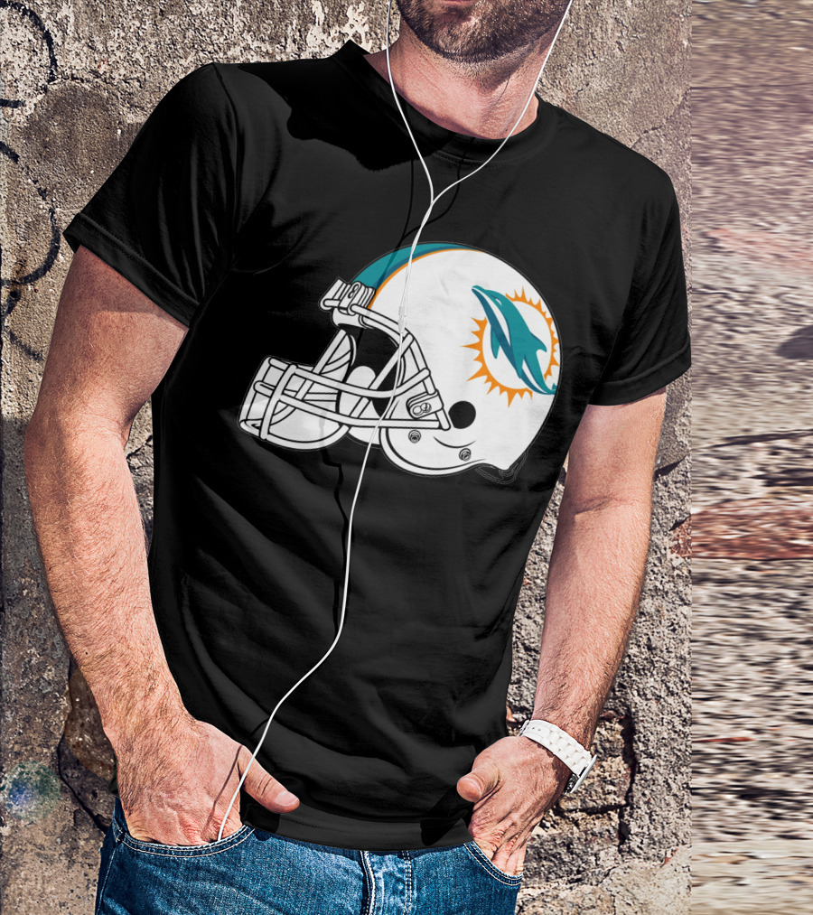 Miami Dolphins Helmet Football Team T-Shirt