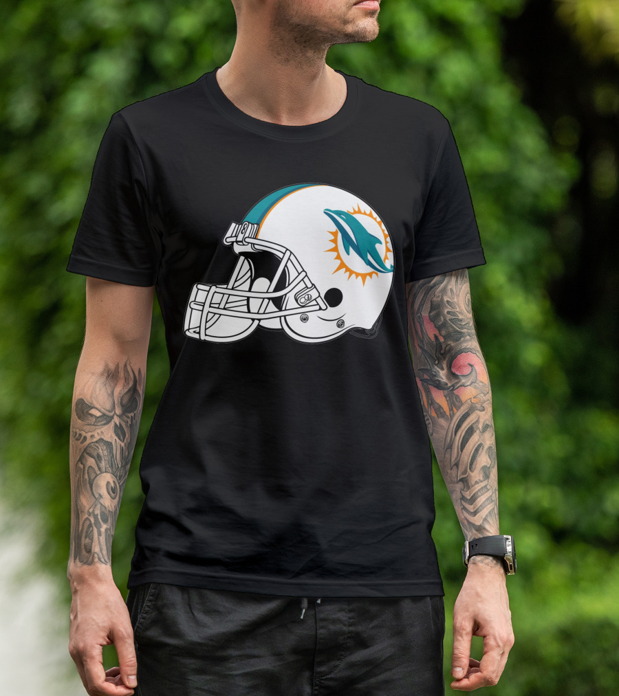 Miami Dolphins Helmet Football Team T-Shirt