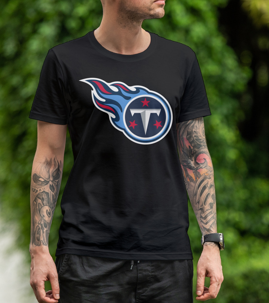 Tennessee Titans Football Team Symbol With Iconic T-Shirt