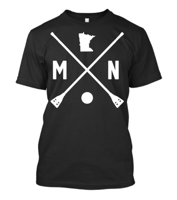 Minnesota Broomball Sport MN State Outline Vintage T-Shirt