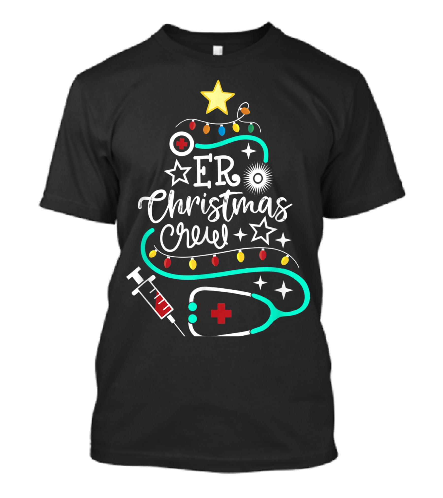 ER Christmas Crew Nurse Tech Secretary T-Shirt