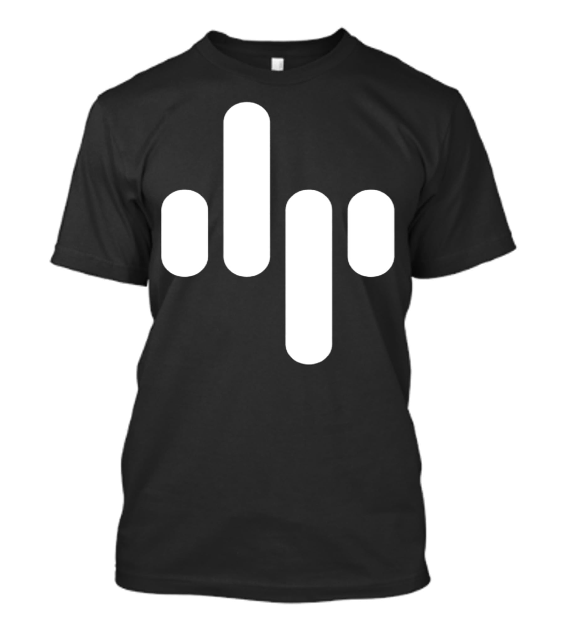 Animation Soundwave Icon White Bars T-Shirt