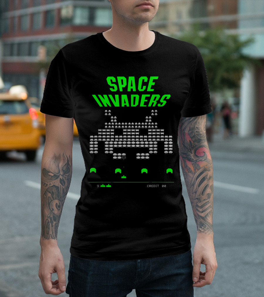 Space Invaders Arcade 80s Video Game Alien Retro T-Shirt