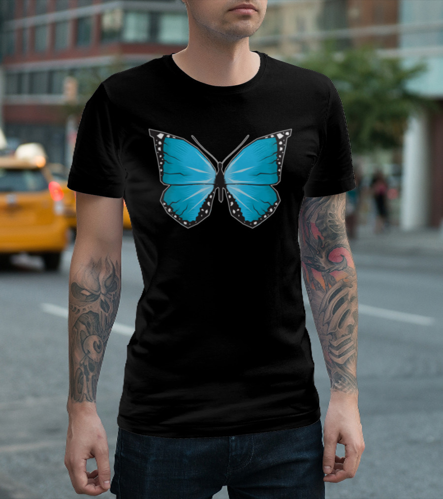Blue Butterfly Aesthetic Soft Grunge T-Shirt