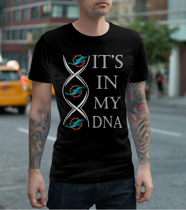 It's In My DNA Miami Dolphins Football Christmas T-Shirt It's In My DNA Miami Dolphins Football Christmas T-Shirt