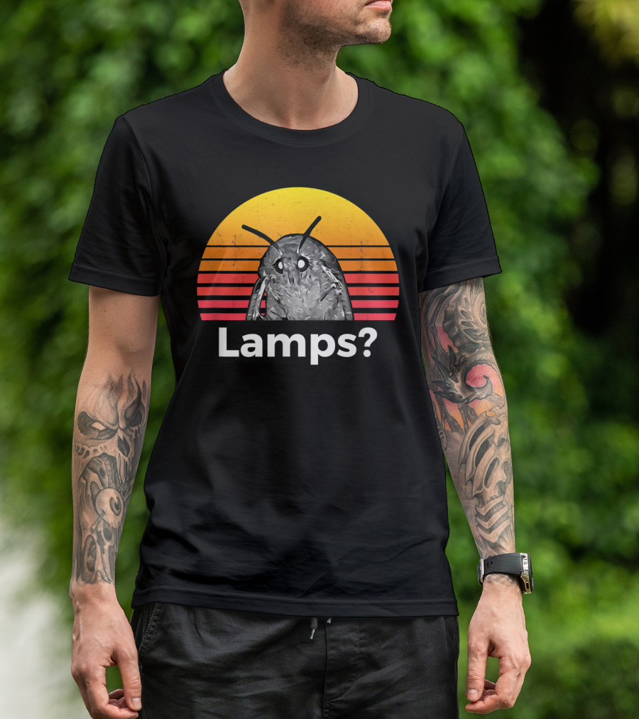 Moth Meme Lamps? Retro Sunset T-Shirt