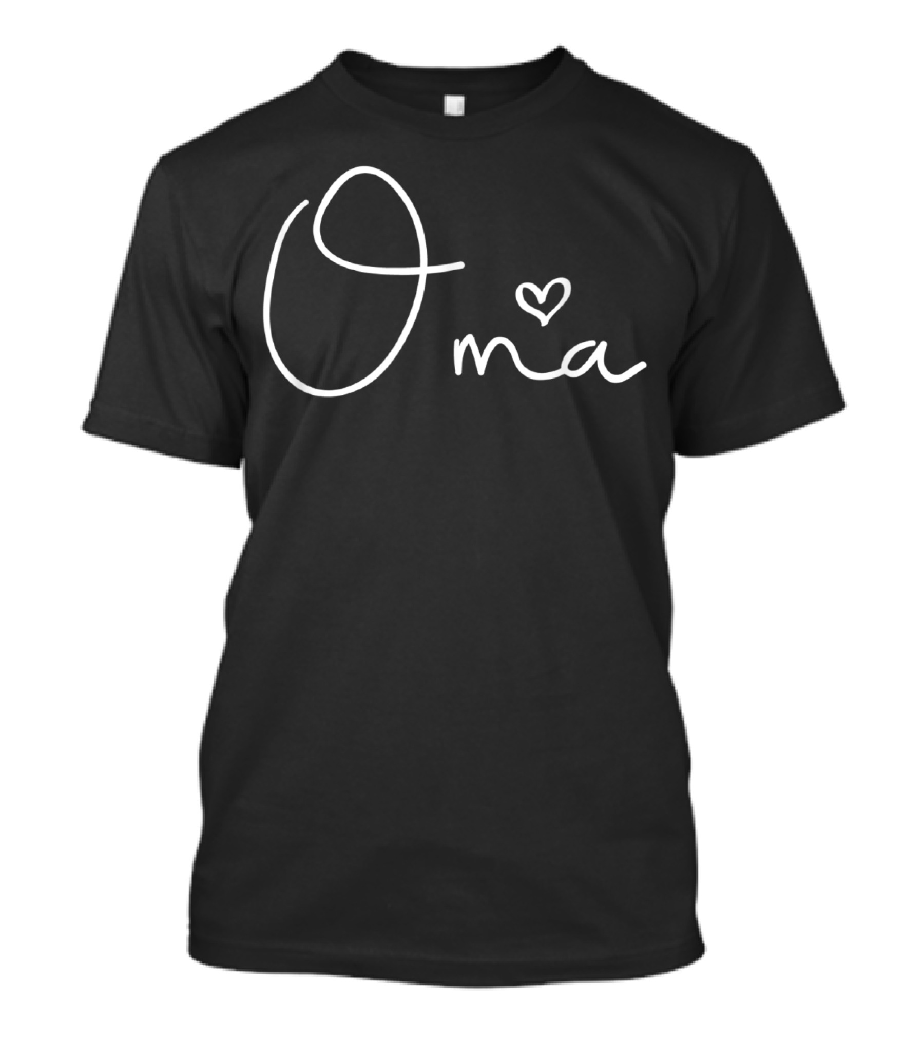 Oma Grandma Christmas Mother's Day Papa Heart T-Shirt