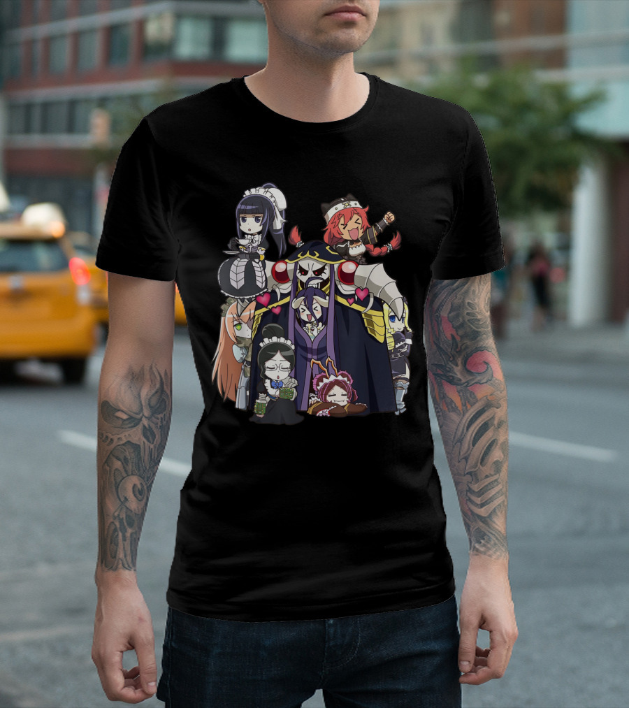 Overlords Anime Chibi Characters Group T-Shirt
