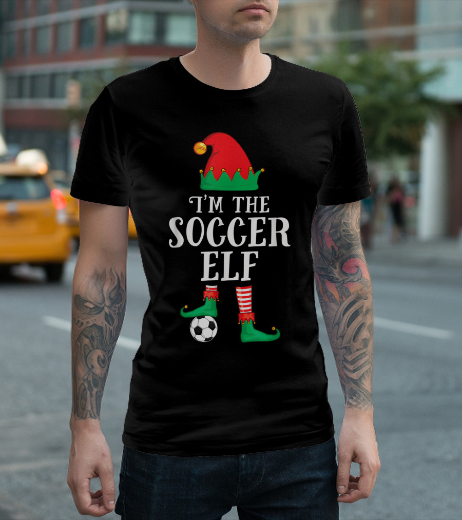 I'm The Soccer Elf Christmas Sport Festive Football T-Shirt