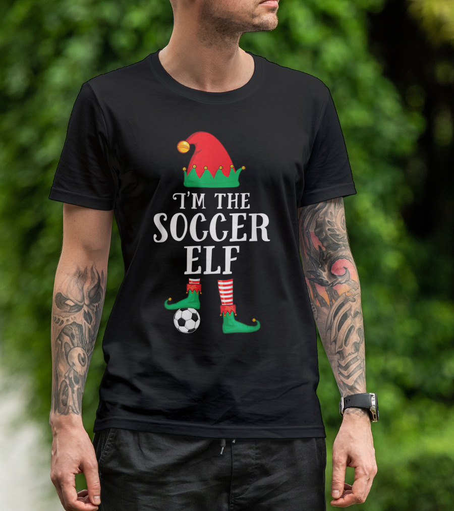 I'm The Soccer Elf Christmas Sport Festive Football T-Shirt