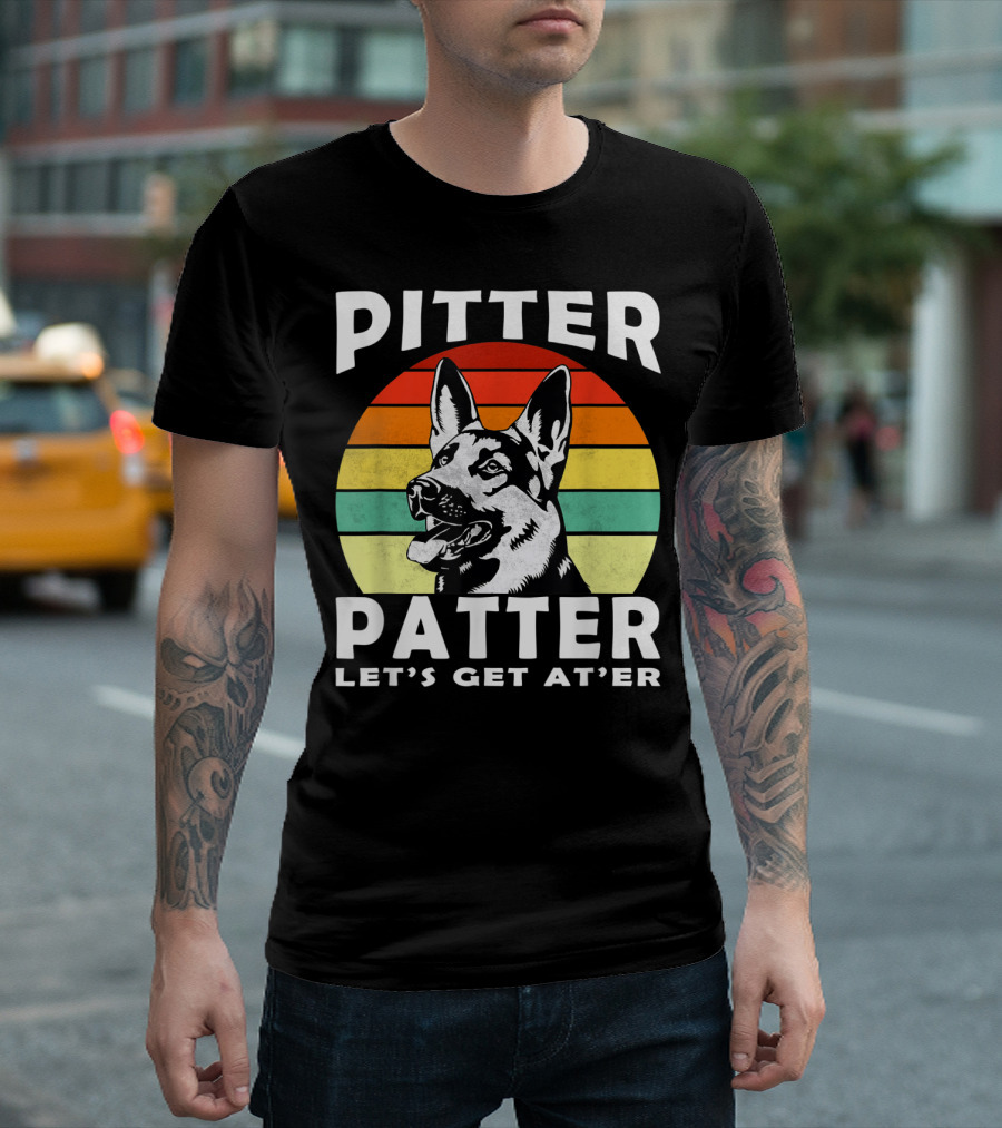Pitter Patter Let's Get At'er Dog Rainbow T-Shirt