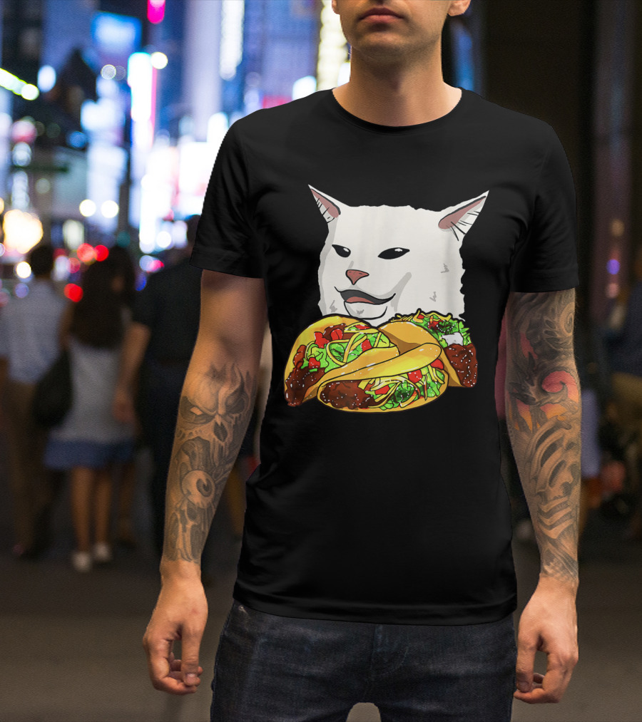Woman Yelling At A Cat Meme Taco T-Shirt