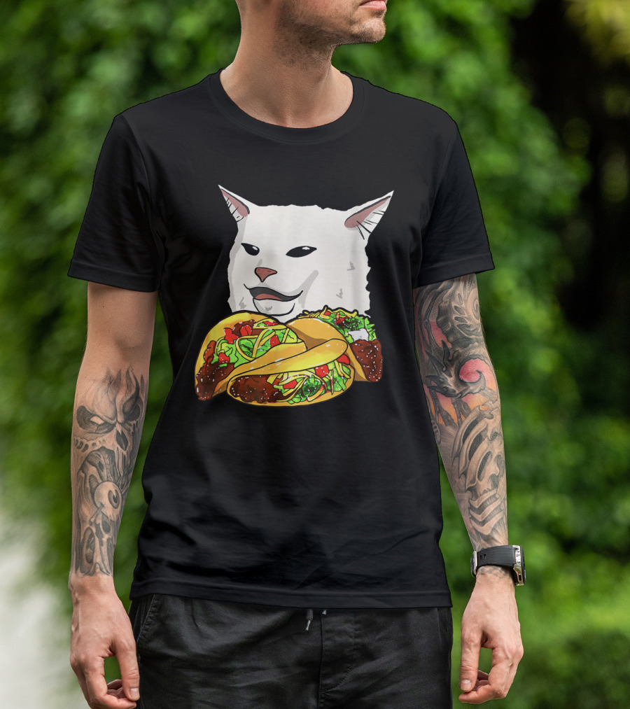 Woman Yelling At A Cat Meme Taco T-Shirt
