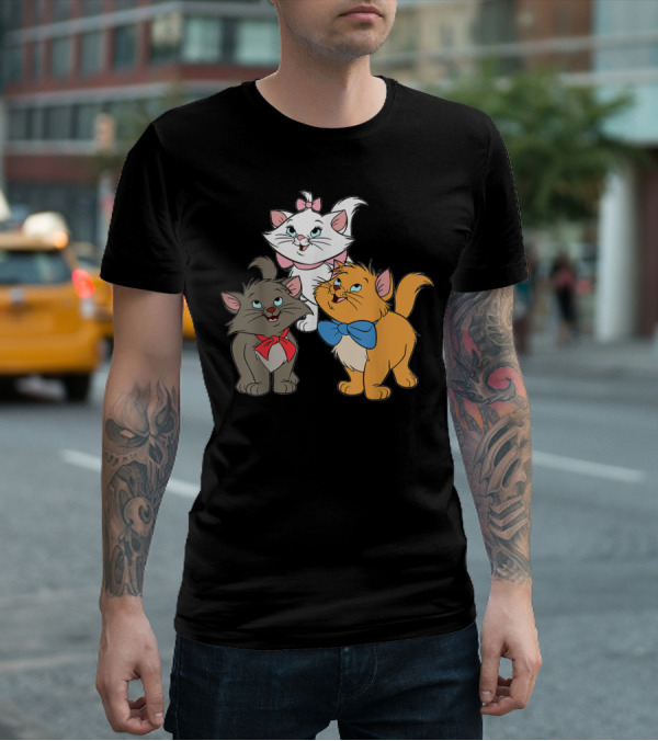 WoMarie Cartoon Aristocats Kittens Trio T-Shirt