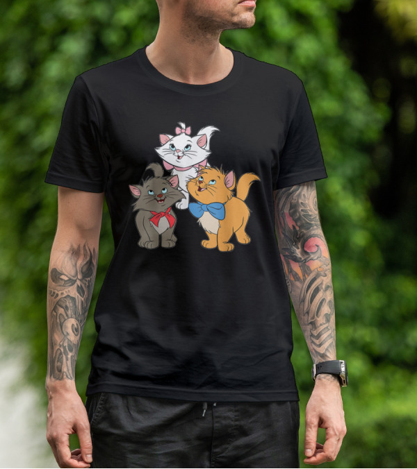 WoMarie Cartoon Aristocats Kittens Trio T-Shirt