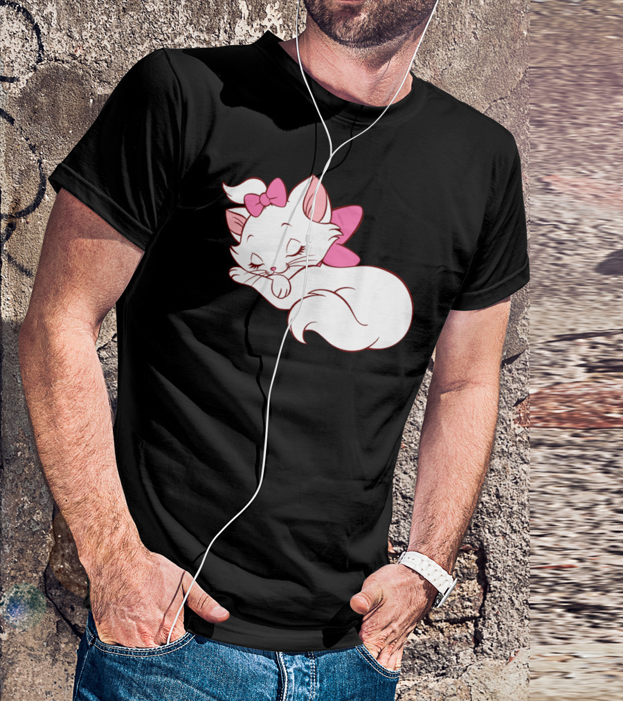 WoMarie Marie Cat Aristocats Kitty Cartoon T-Shirt