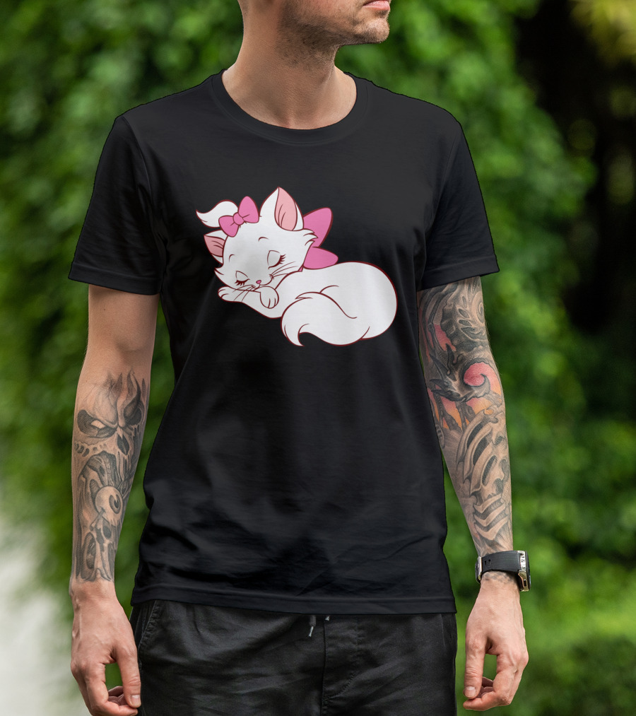 WoMarie Marie Cat Aristocats Kitty Cartoon T-Shirt