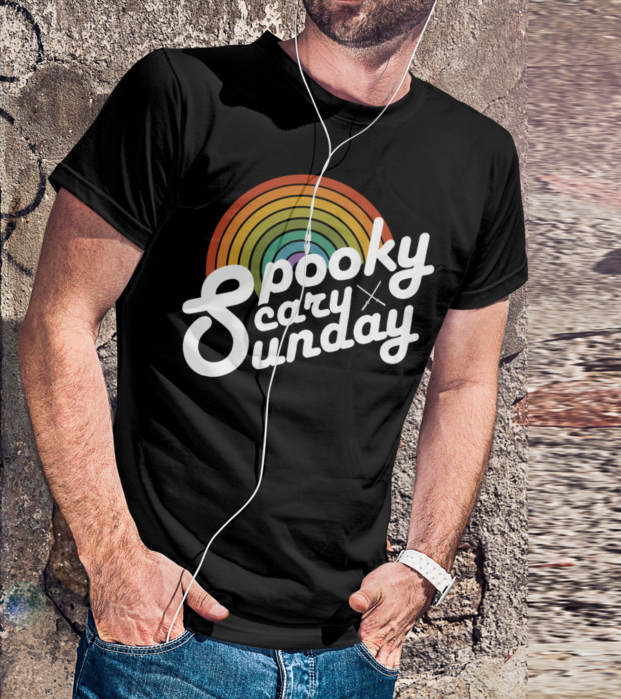 Spooky Scary Sunday Retro T-Shirt