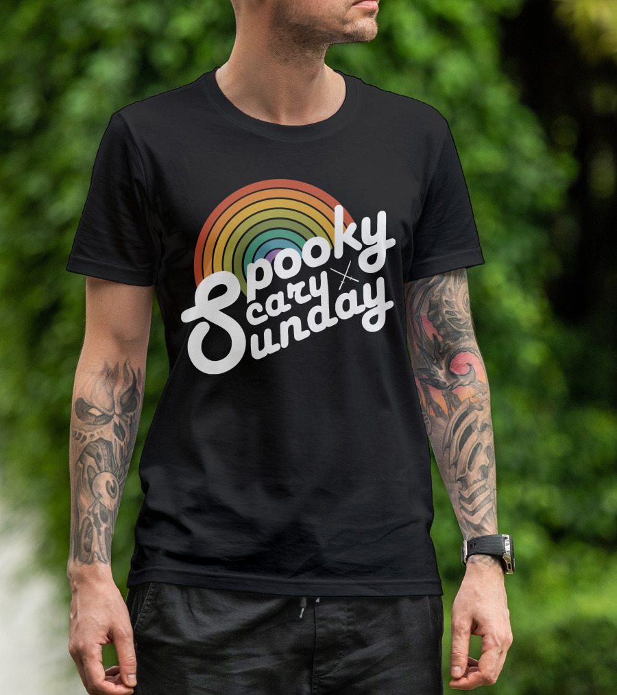 Spooky Scary Sunday Retro T-Shirt