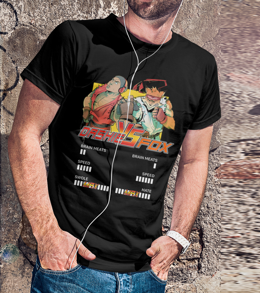 Dashie VS Fox Fighter Brain Meats Speed Swole Hate T-Shirt