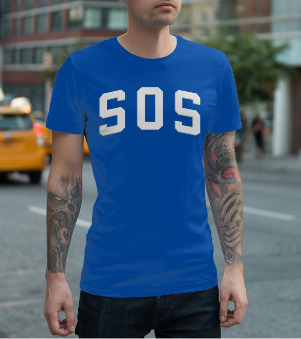 SZA SOS Bold Blue Athletic T-Shirt