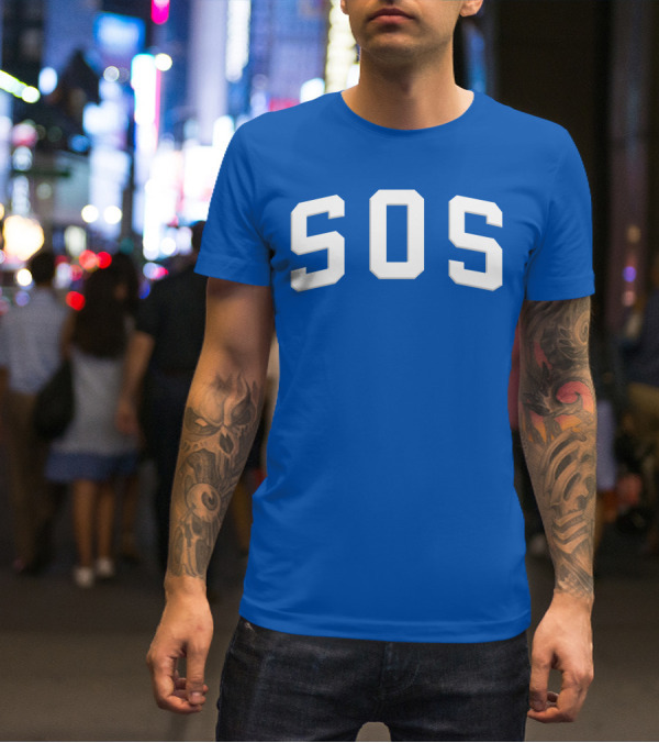 SZA SOS Bold Blue Athletic T-Shirt