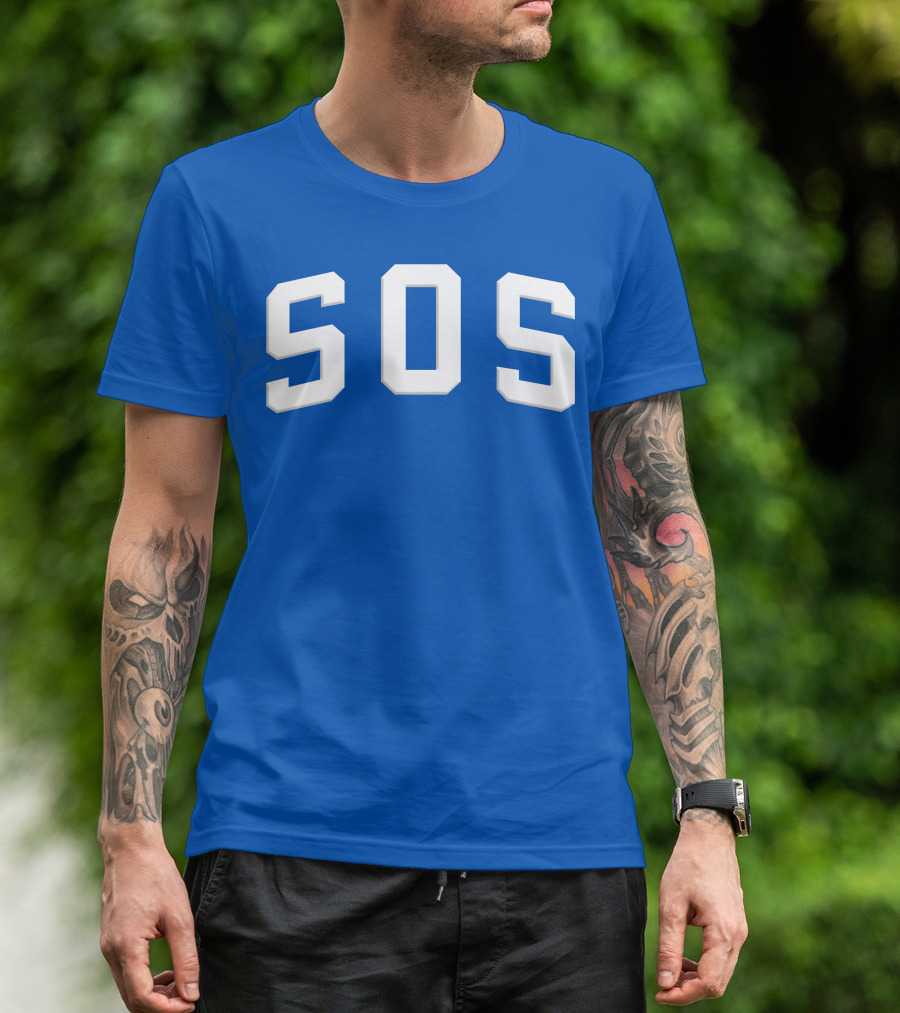 SZA SOS Bold Blue Athletic T-Shirt