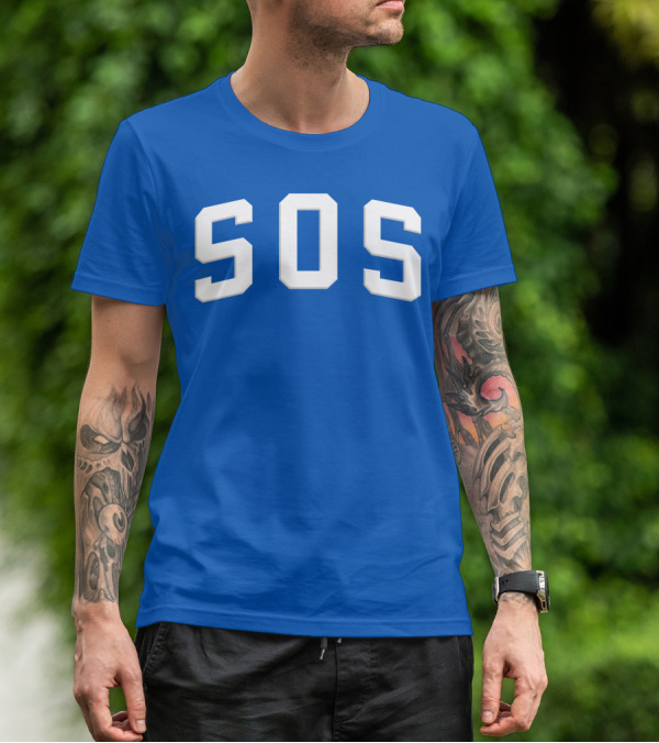 SZA SOS Bold Blue Athletic T-Shirt