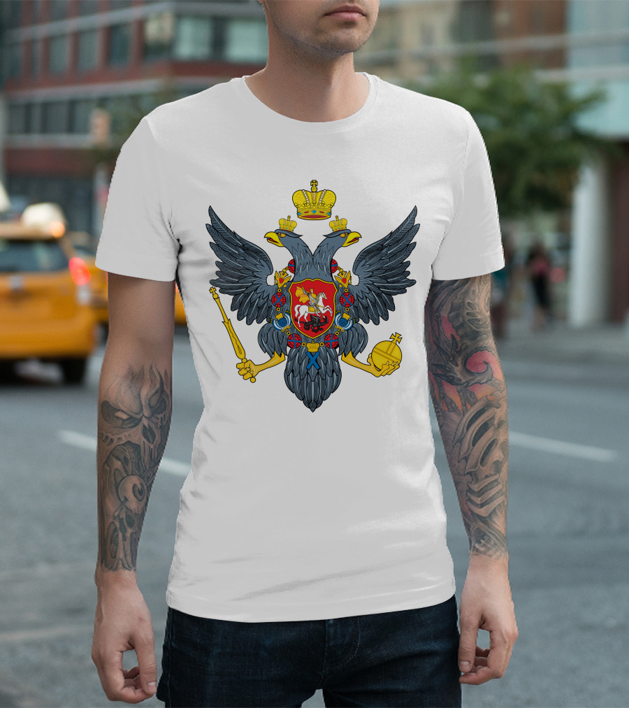 Coat of Arms of Russia Double-Headed Eagle Emblem T-Shirt