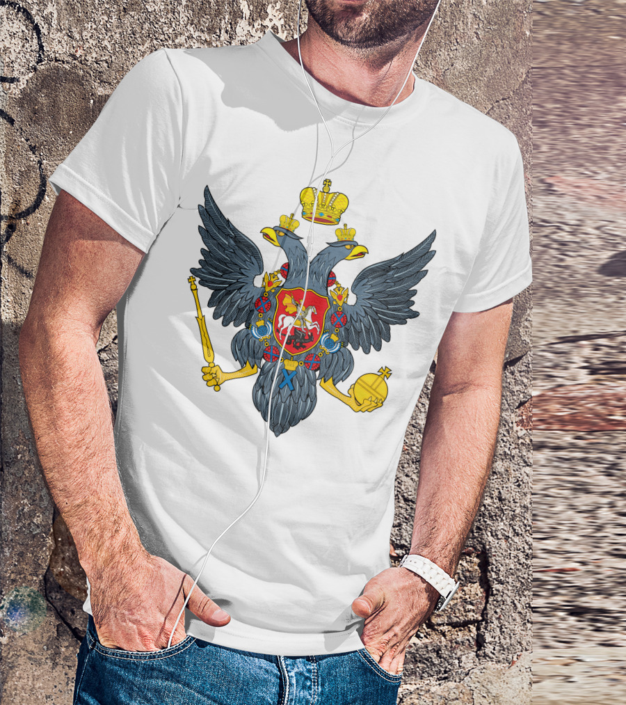 Coat Of Arms Of Russia Double-Headed Eagle Emblem T-Shirt
