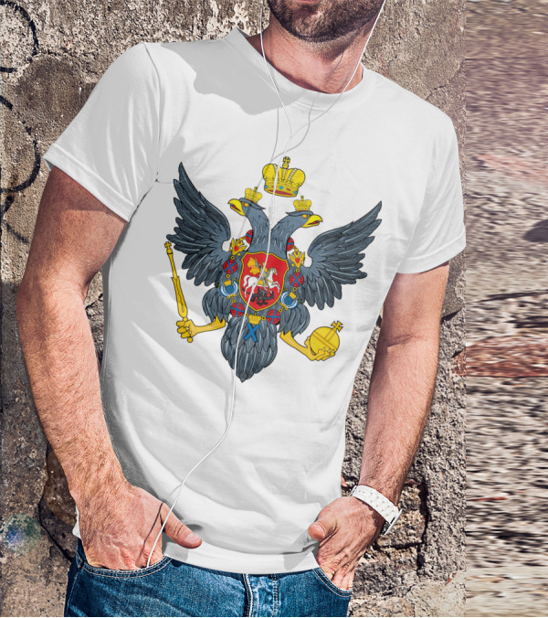 Coat Of Arms Of Russia Double-Headed Eagle Emblem T-Shirt