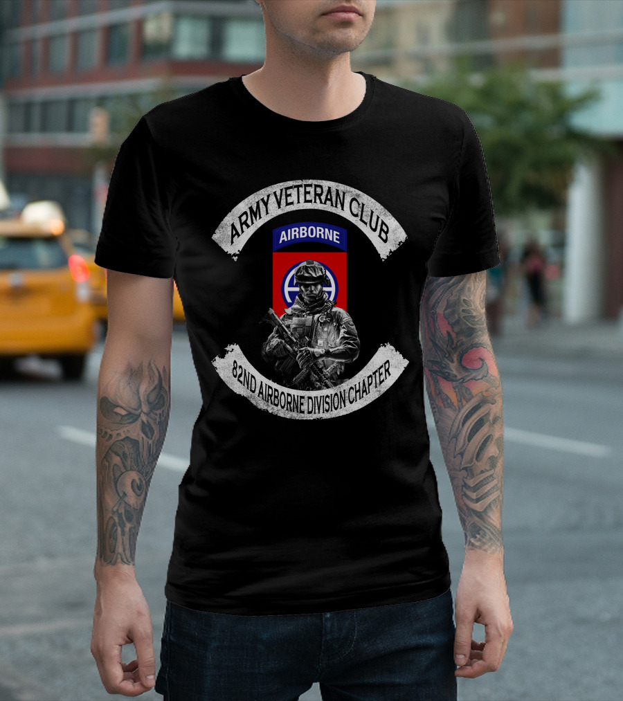 Army Veteran Club Airborne 82Nd Airborne Division Chapter T-Shirt