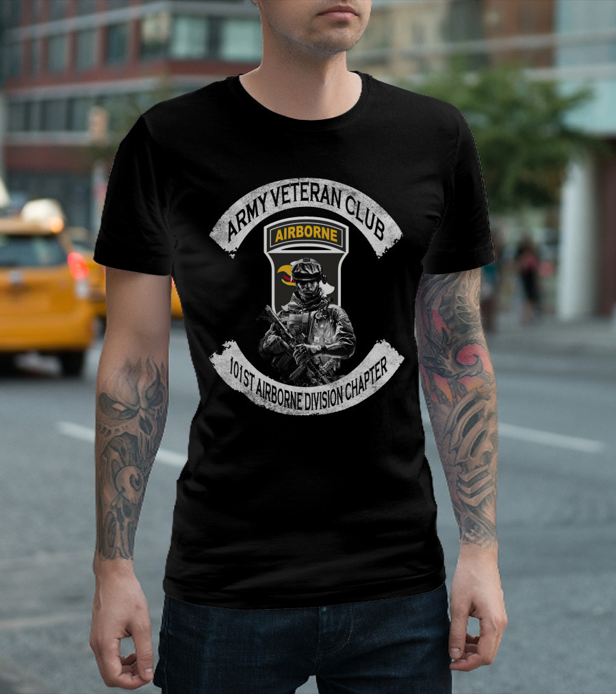 Army Veteran Club Airborne 101St Airborne Division Chapter T-Shirt