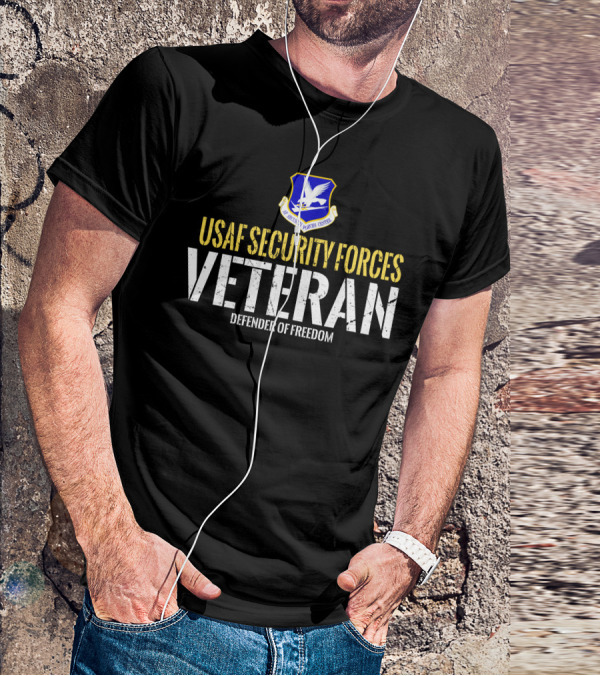 Usaf Security Forces Veteran Defender Of Freedom T-Shirt