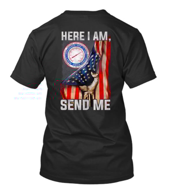 Here I Am Send Me International Union Of Operating Engineers Flag T-Shirt