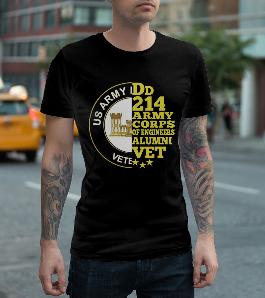 Dd 214 Army Corps Of Engineers Alumni Vet Us Army Veteran T-Shirt
