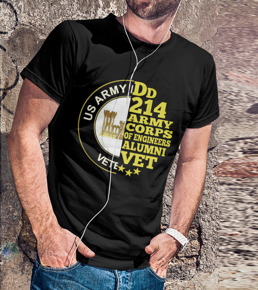 Dd 214 Army Corps Of Engineers Alumni Vet Us Army Veteran T-Shirt