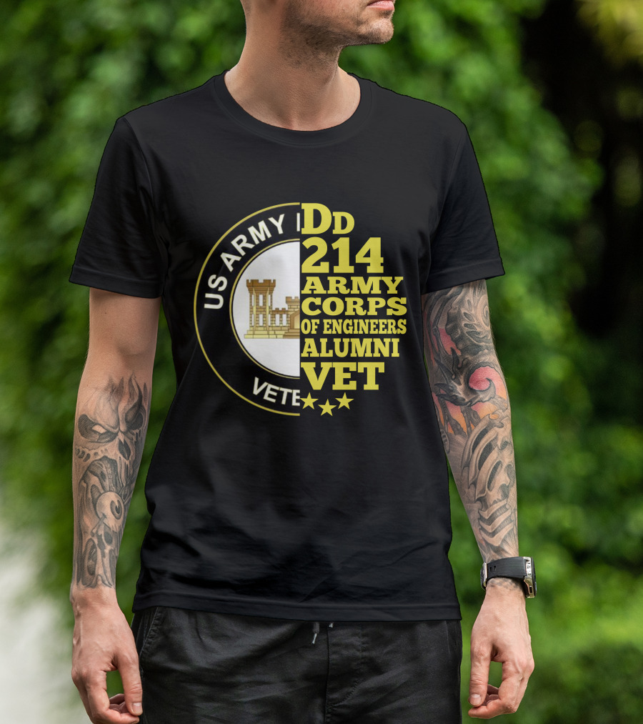 Dd 214 Army Corps Of Engineers Alumni Vet Us Army Veteran T-Shirt