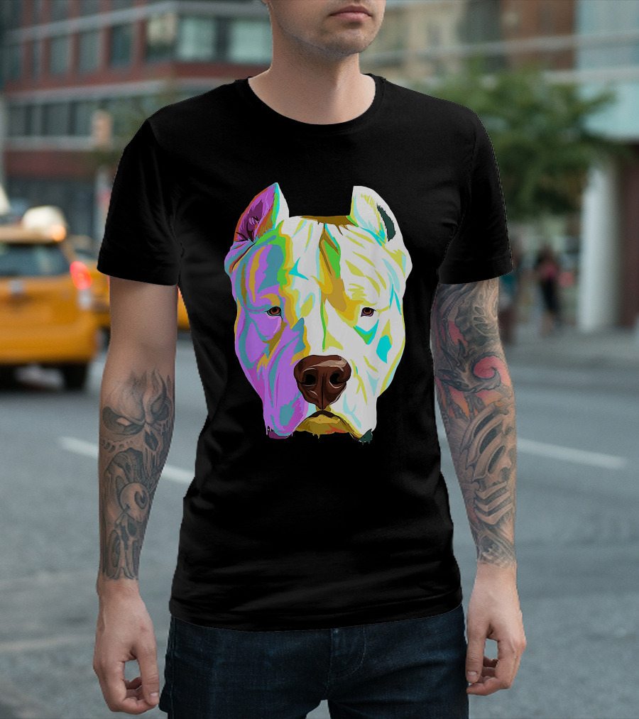 Colourful Dogo Argentino Dog T-Shirt