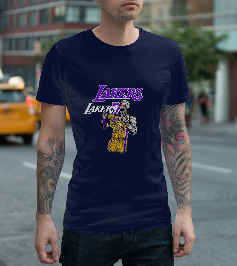Warren Lotas Lakers Skeleton Basketball Player L7 T-Shirt