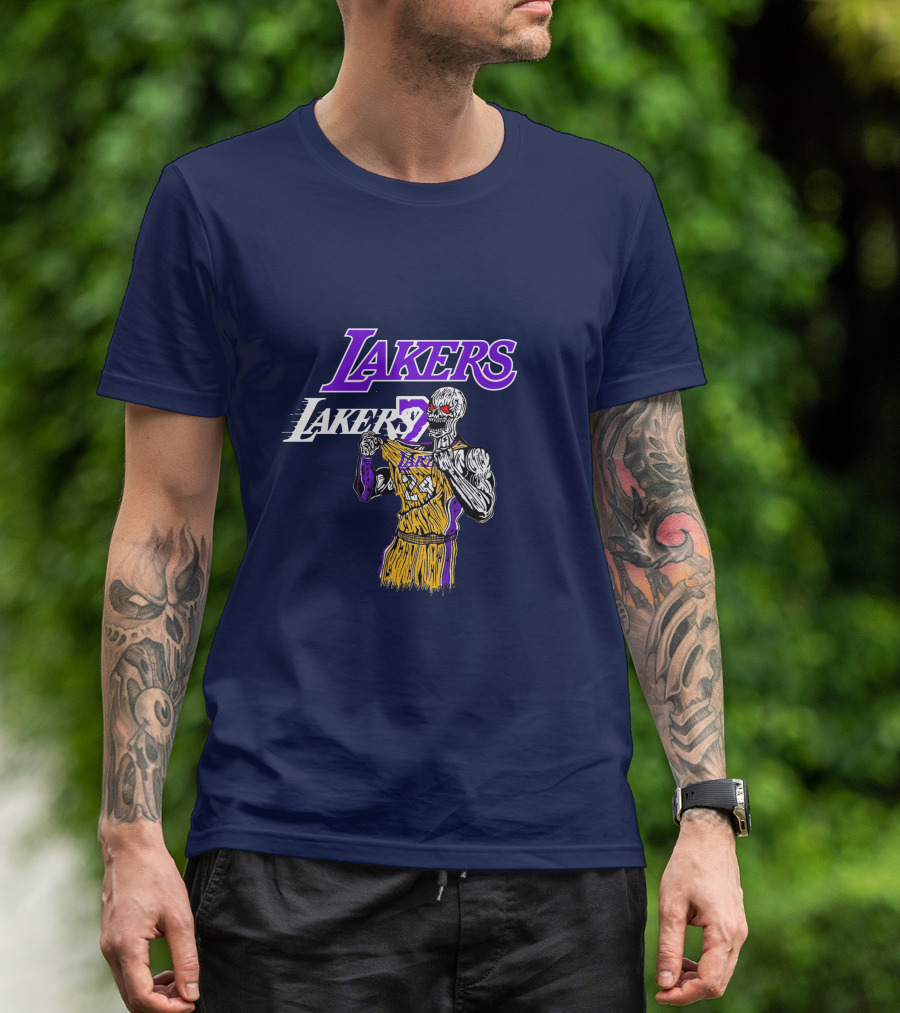 Warren Lotas Lakers Skeleton Basketball Player L7 T-Shirt