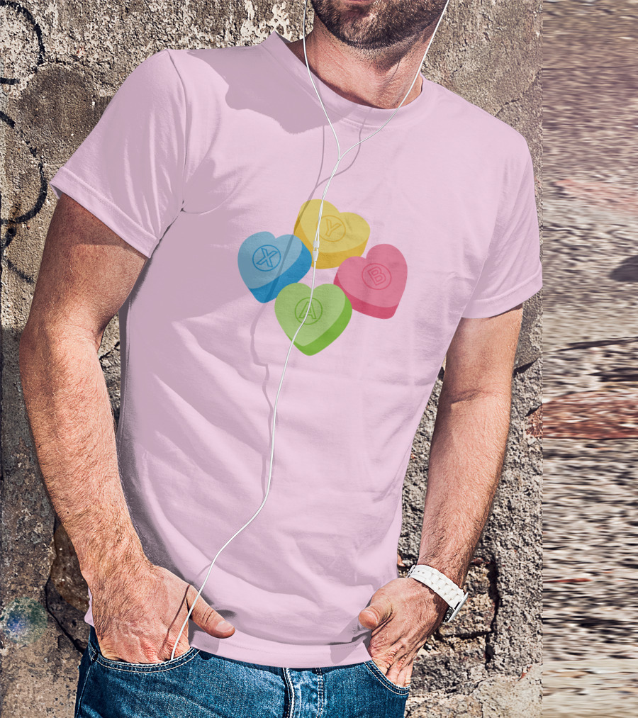 Valentine's Candy Hearts X Y A B T-Shirt