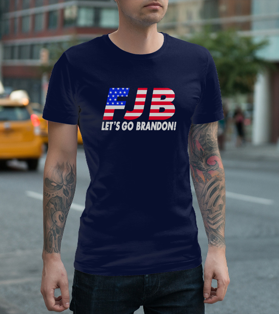 FJB Let's Go Brandon American Flag T-Shirt