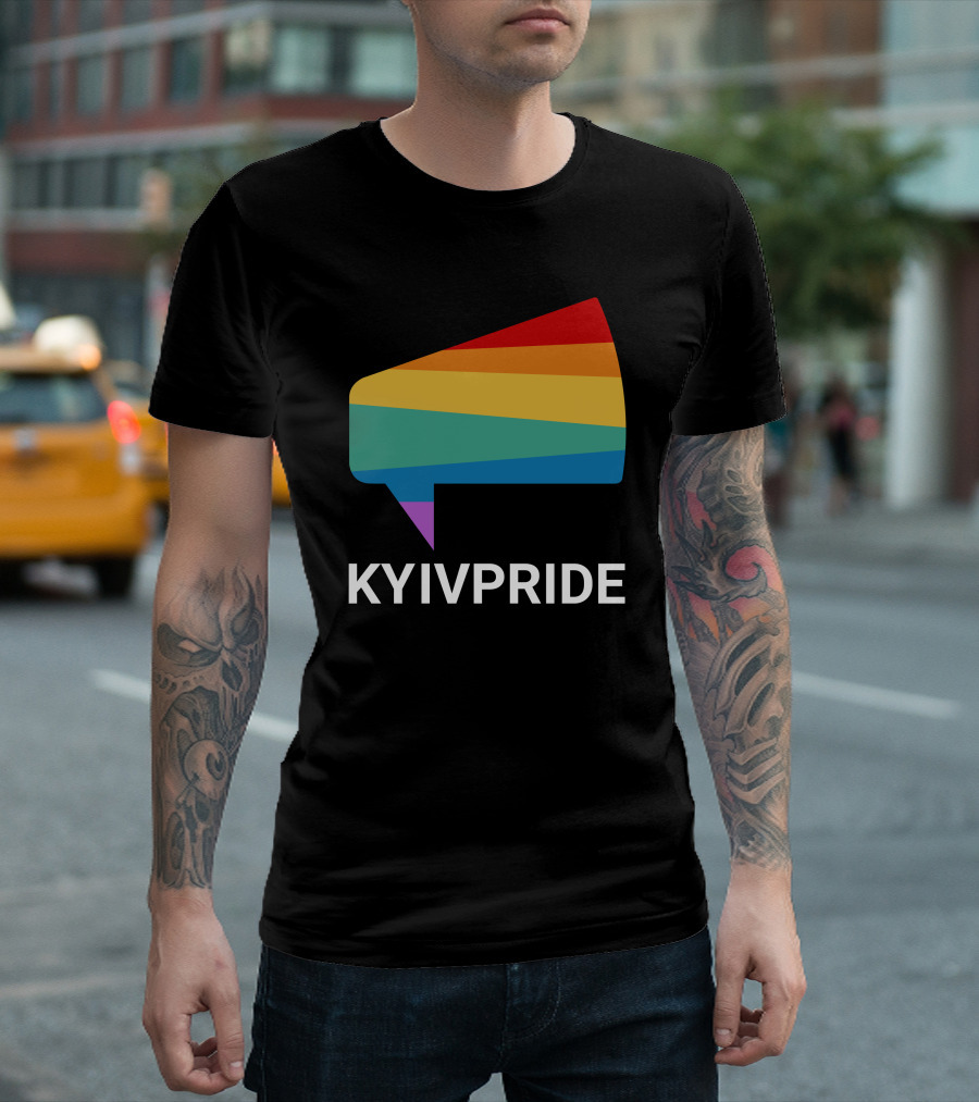 Kyiv Pride Rainbow Megaphone Shirleene Robinson T-Shirt