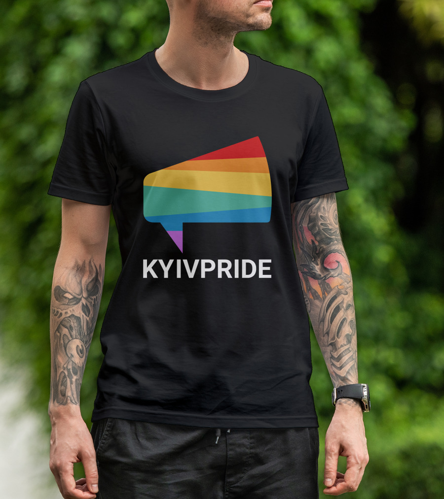 Kyiv Pride Rainbow Megaphone Shirleene Robinson T-Shirt