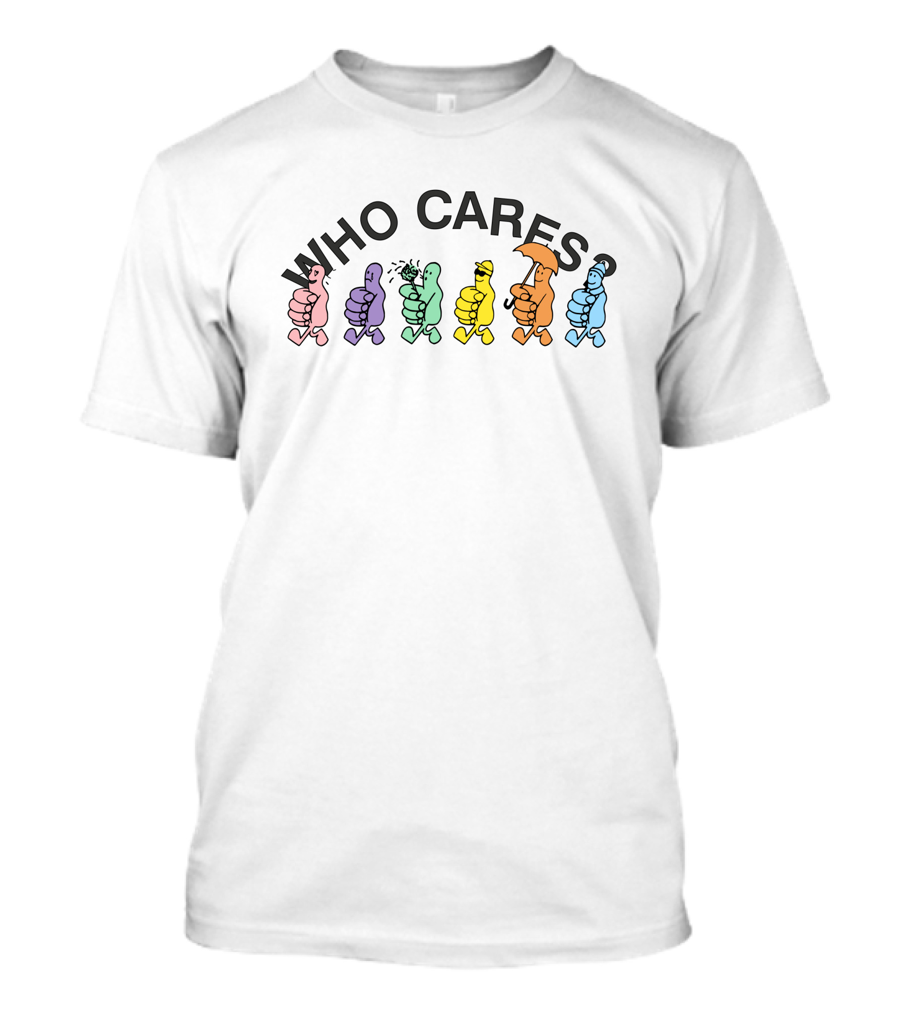 WHO CARES Rex Orange County Multicolored Characters T-Shirt