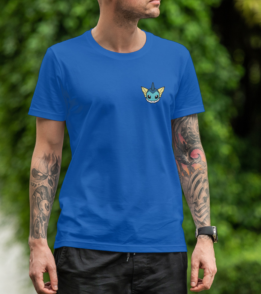 Mark Zimmerman Pokémon Vaporeon Face Blue Minimalist T-Shirt